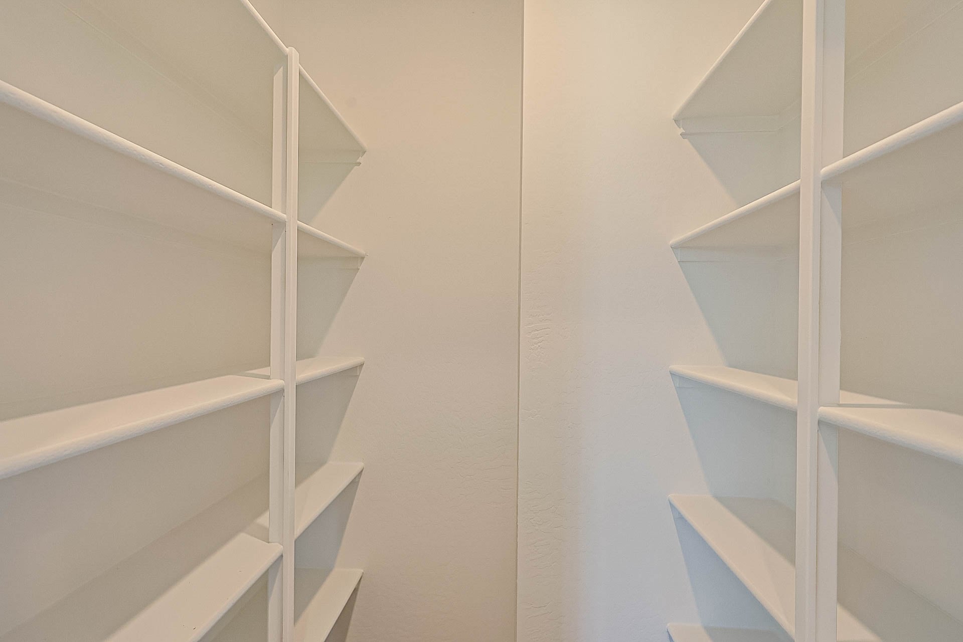 A set of white stairs.