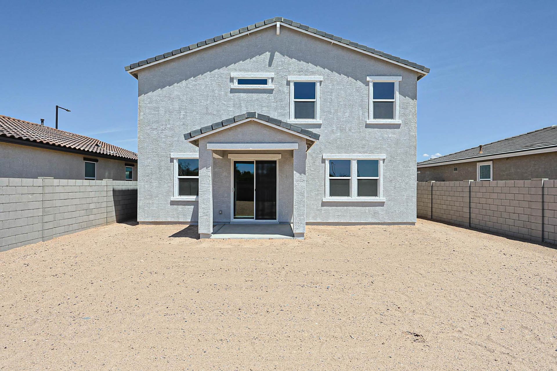 A house with a garage.