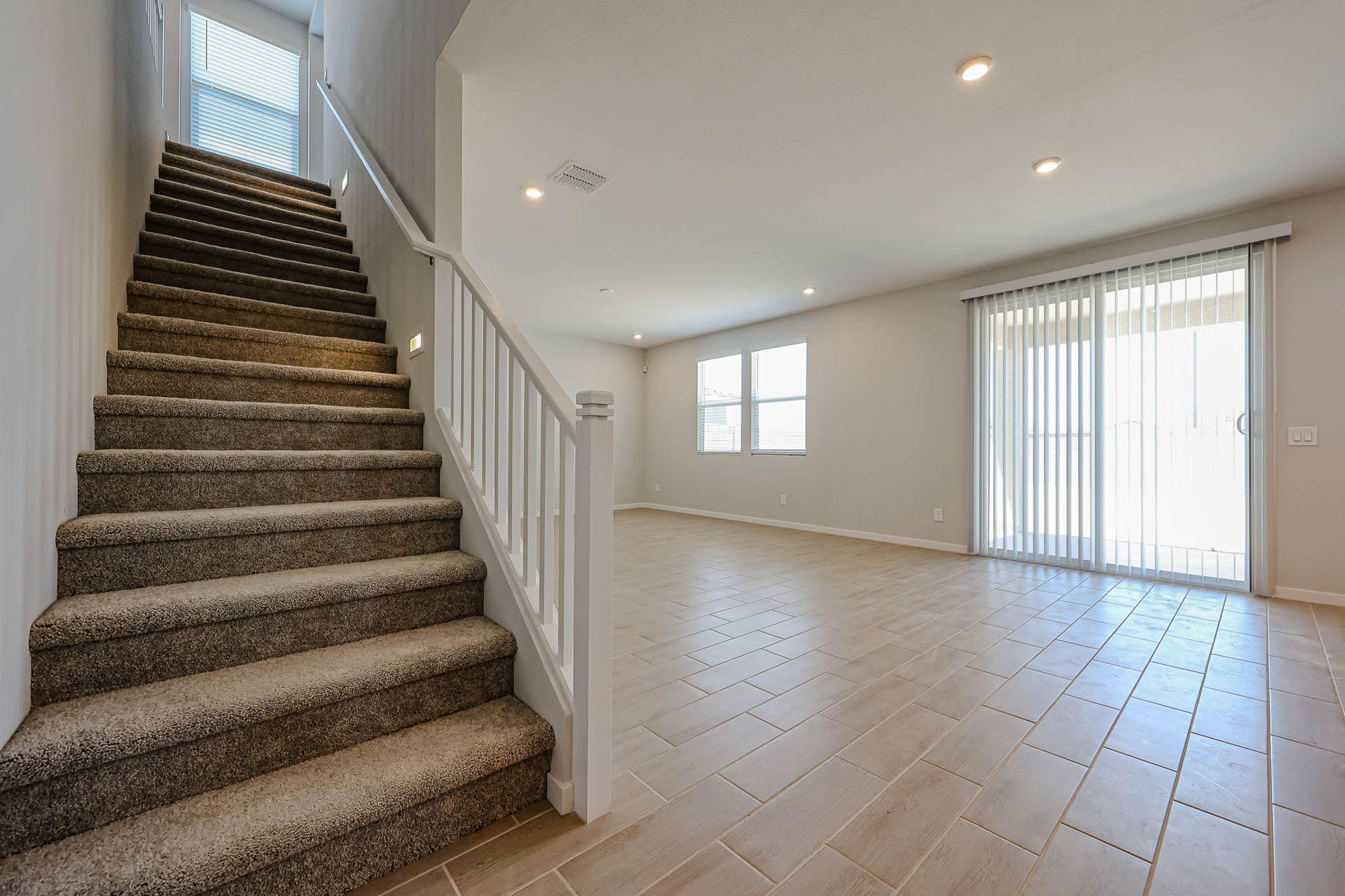 A staircase in a house.