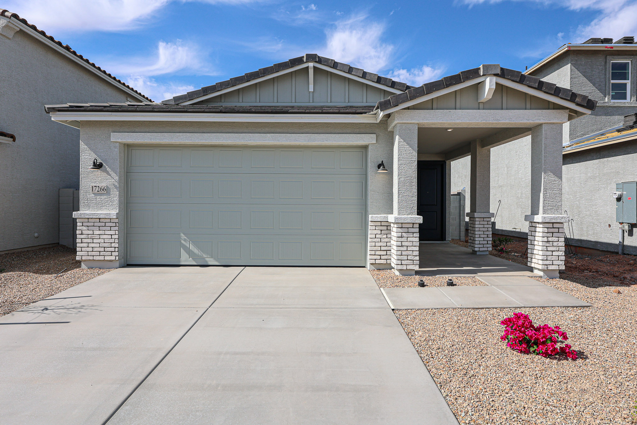 A garage with a garage.