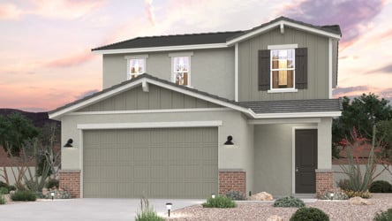 Elevation Rendering of a 2 Story Home in Surprise AZ at North Copper Canyon.