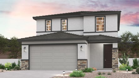 Elevation Rendering of a 2 Story Home in Surprise AZ at North Copper Canyon.