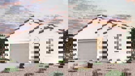 A house with a garage.