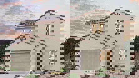 A house with a garage.