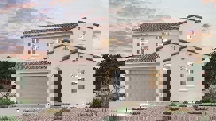 A house with a garage.