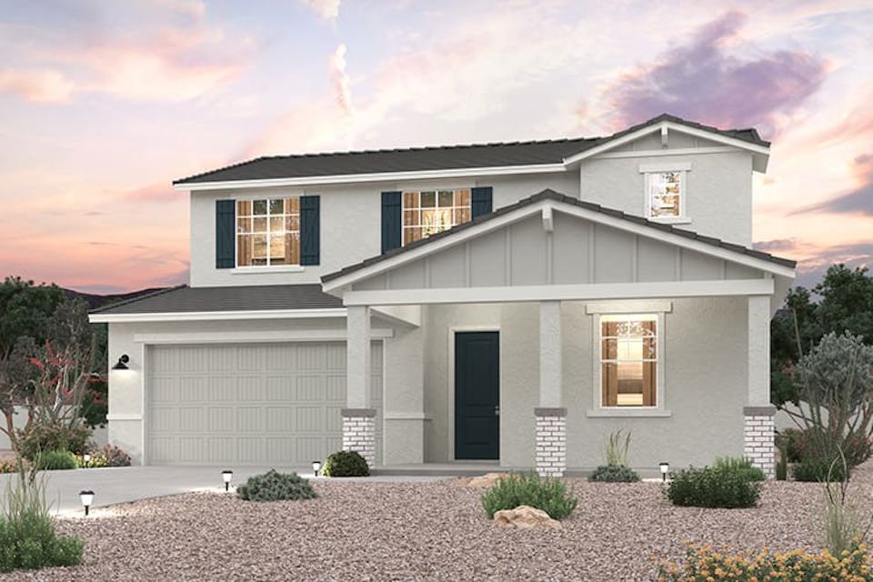 A house with a garage.