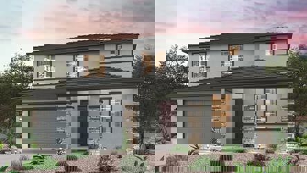 A house with a garage.