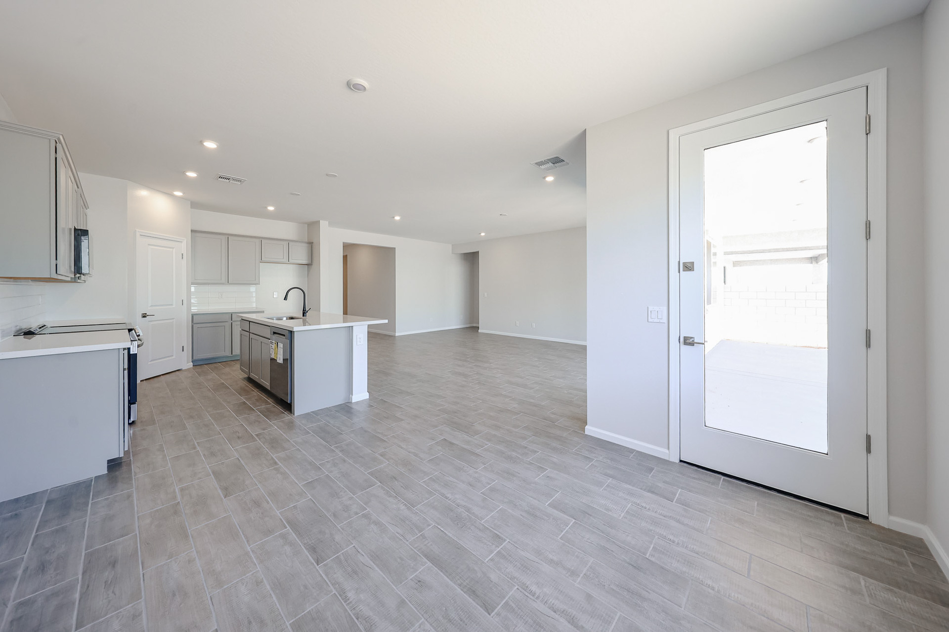A large empty kitchen.