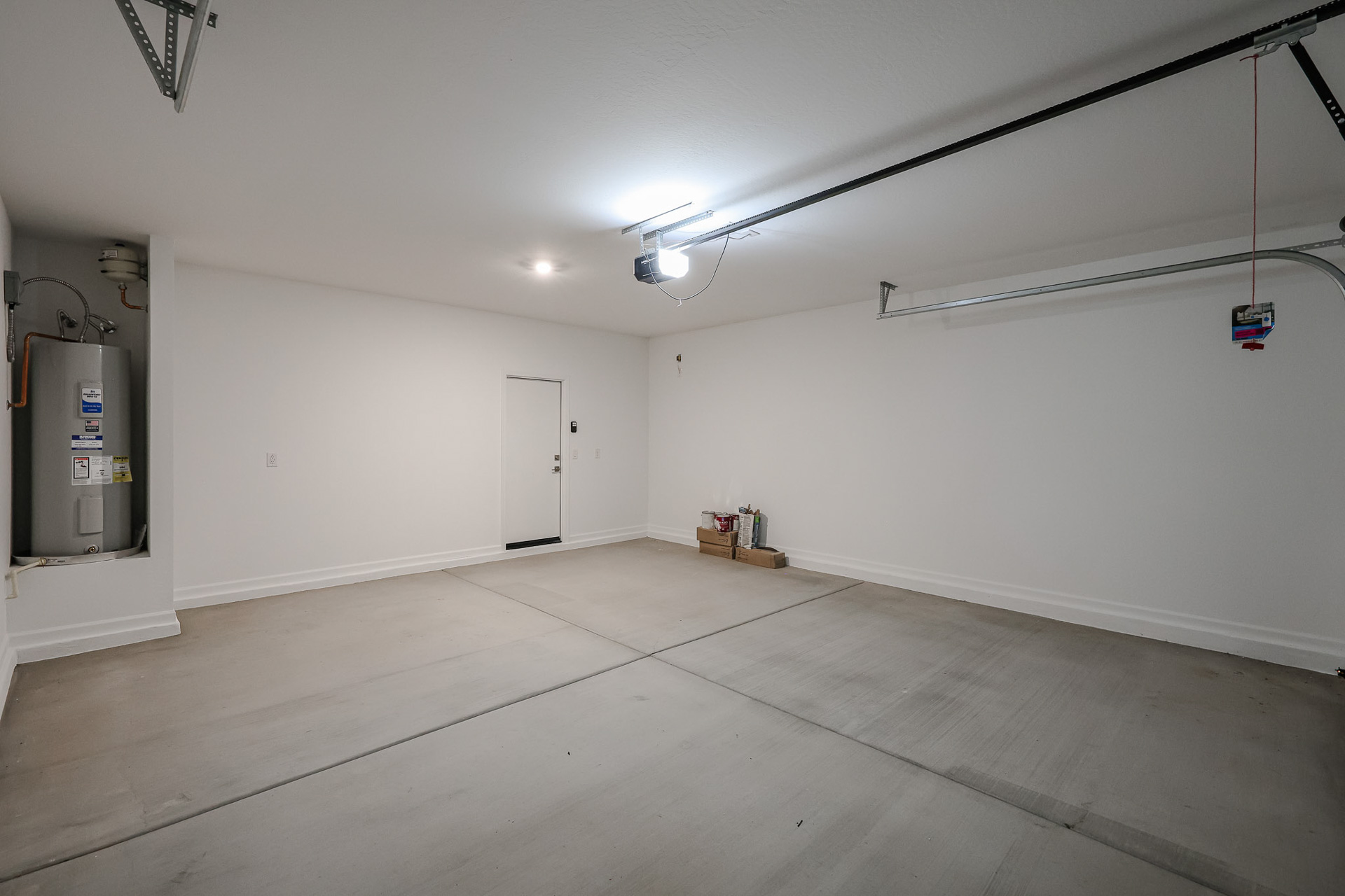A room with white walls and a white floor.