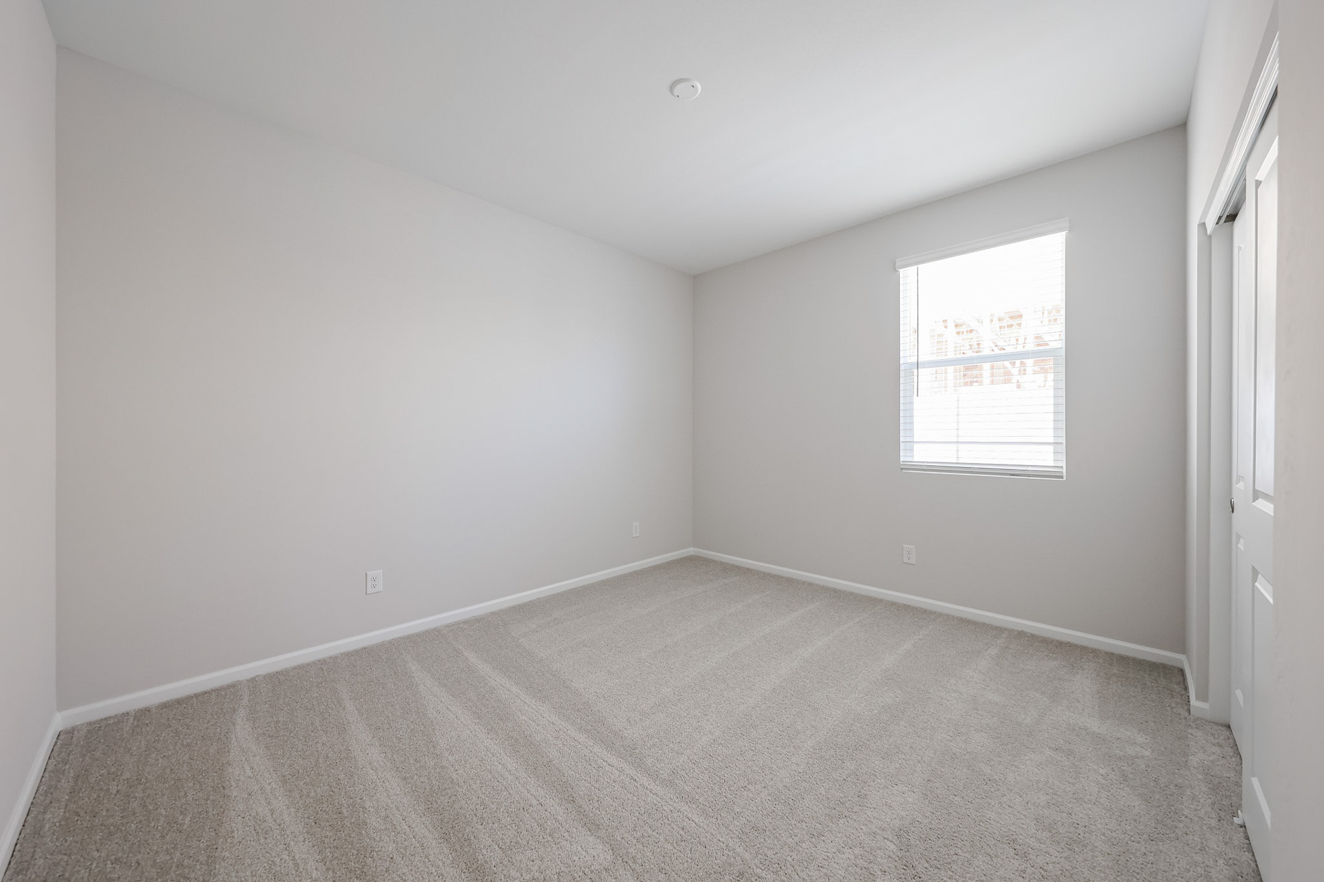 A room with a window.
