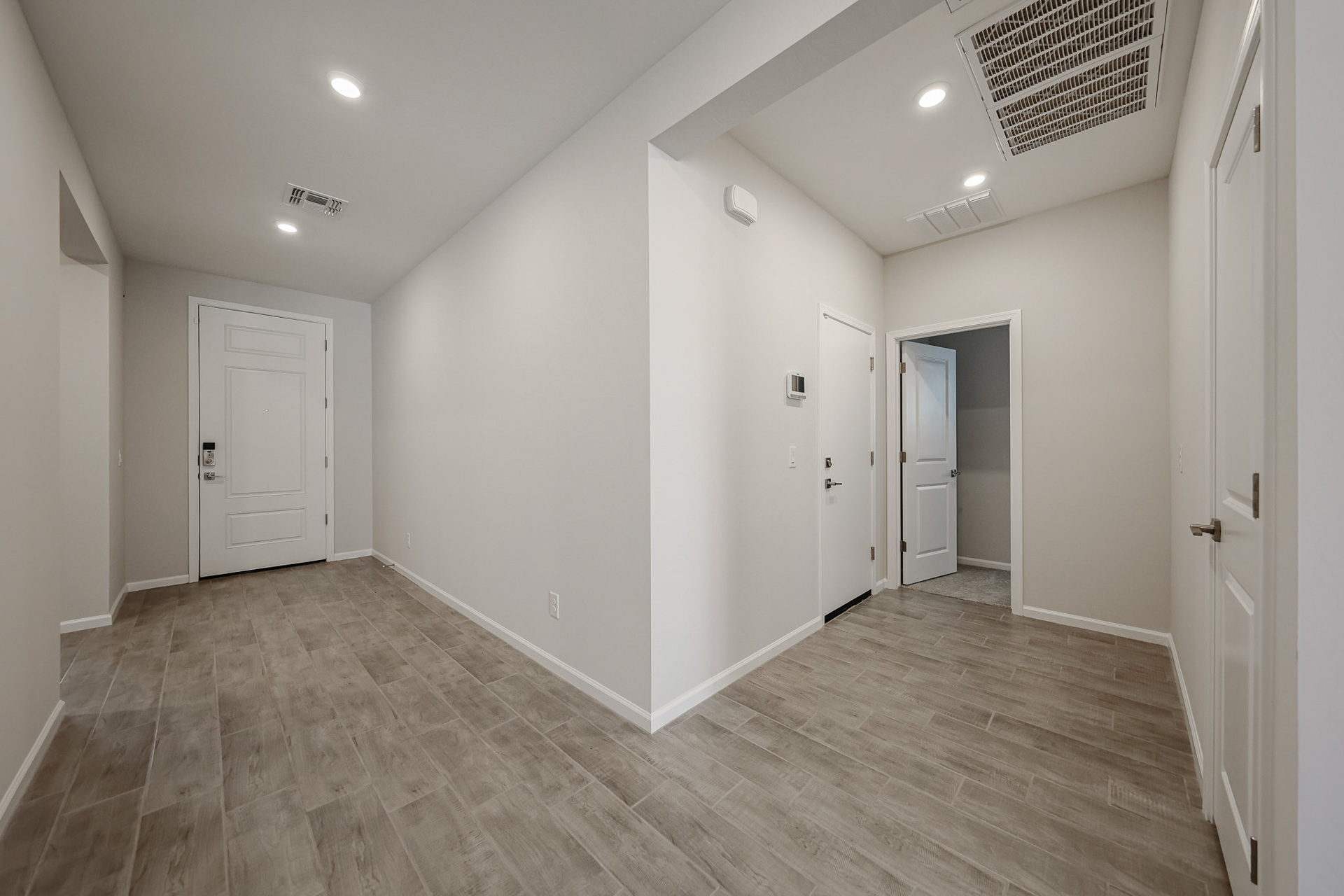 A room with white walls.