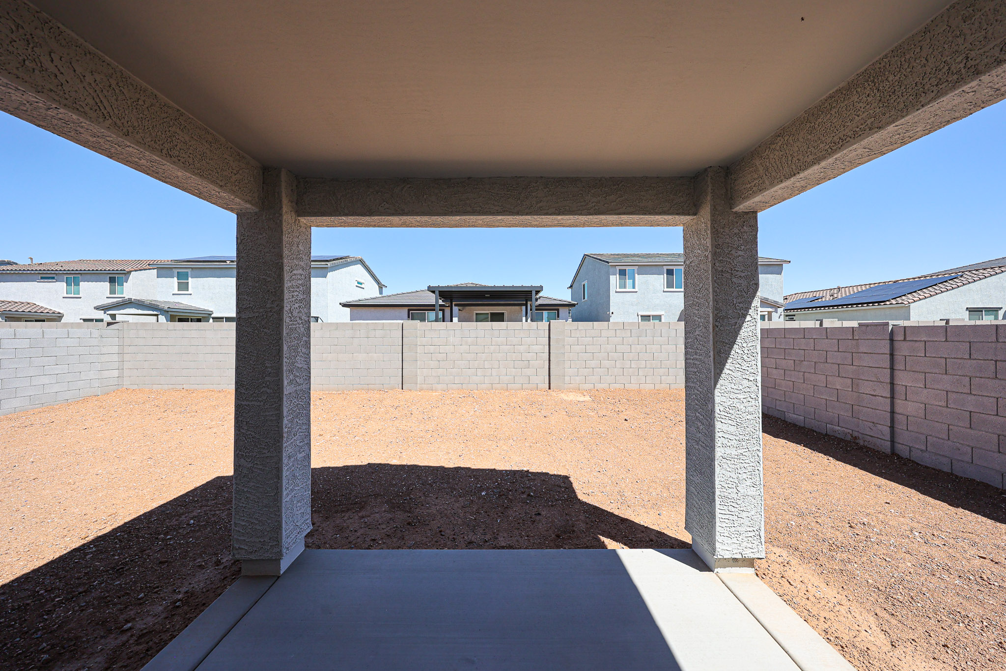 A view of a city from a window.