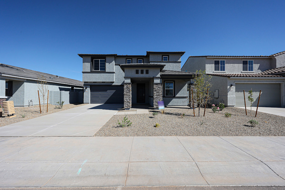 A house with a driveway.