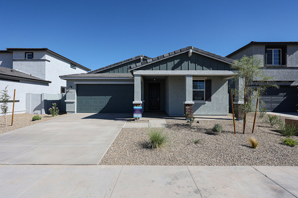 A house with a driveway.