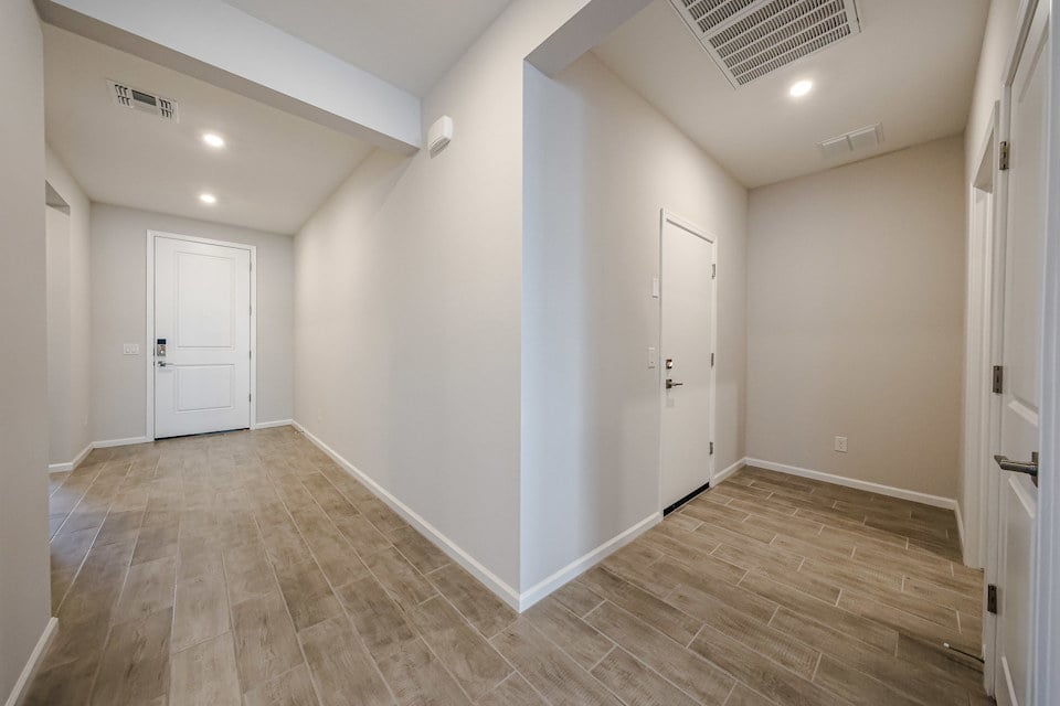 A room with white doors.