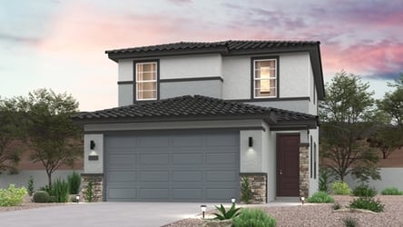 A house with a garage.