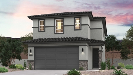 A house with a garage.