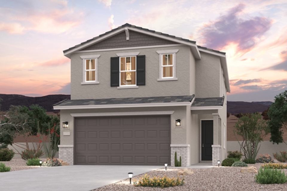 A house with a garage.