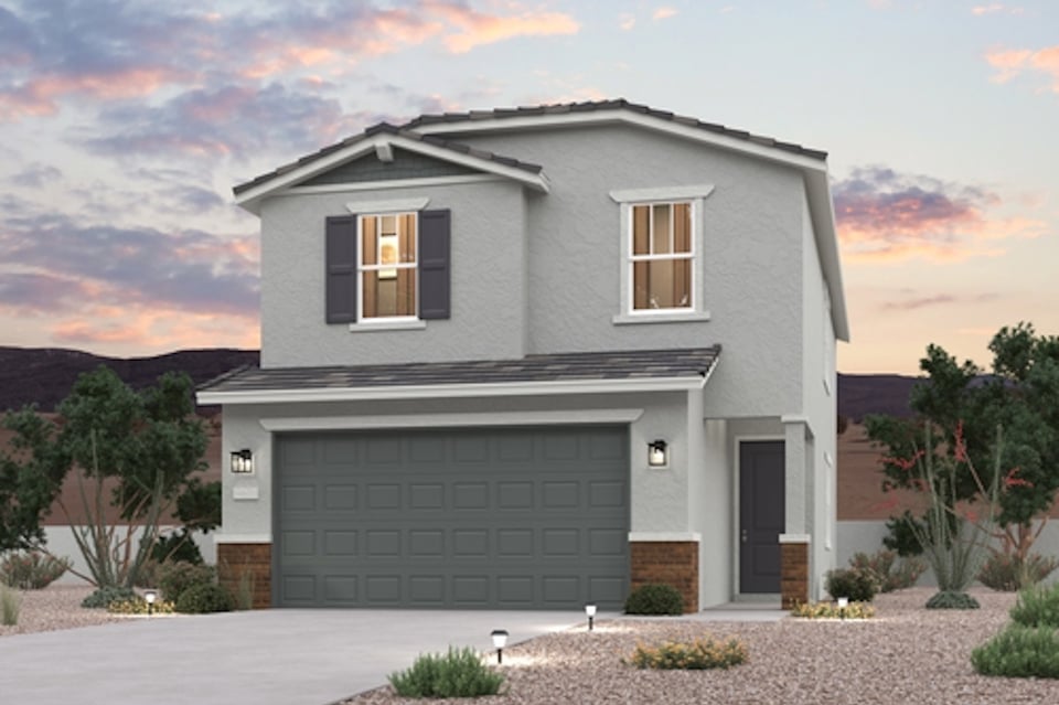 A house with a garage.
