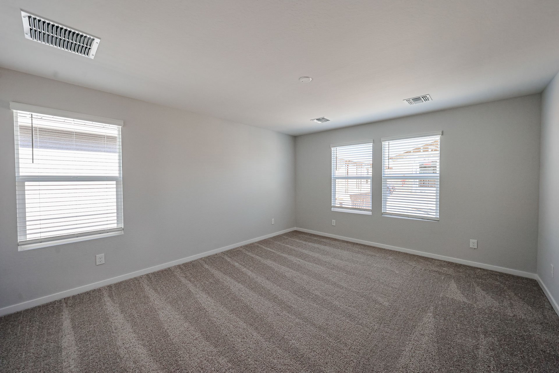 A room with windows.