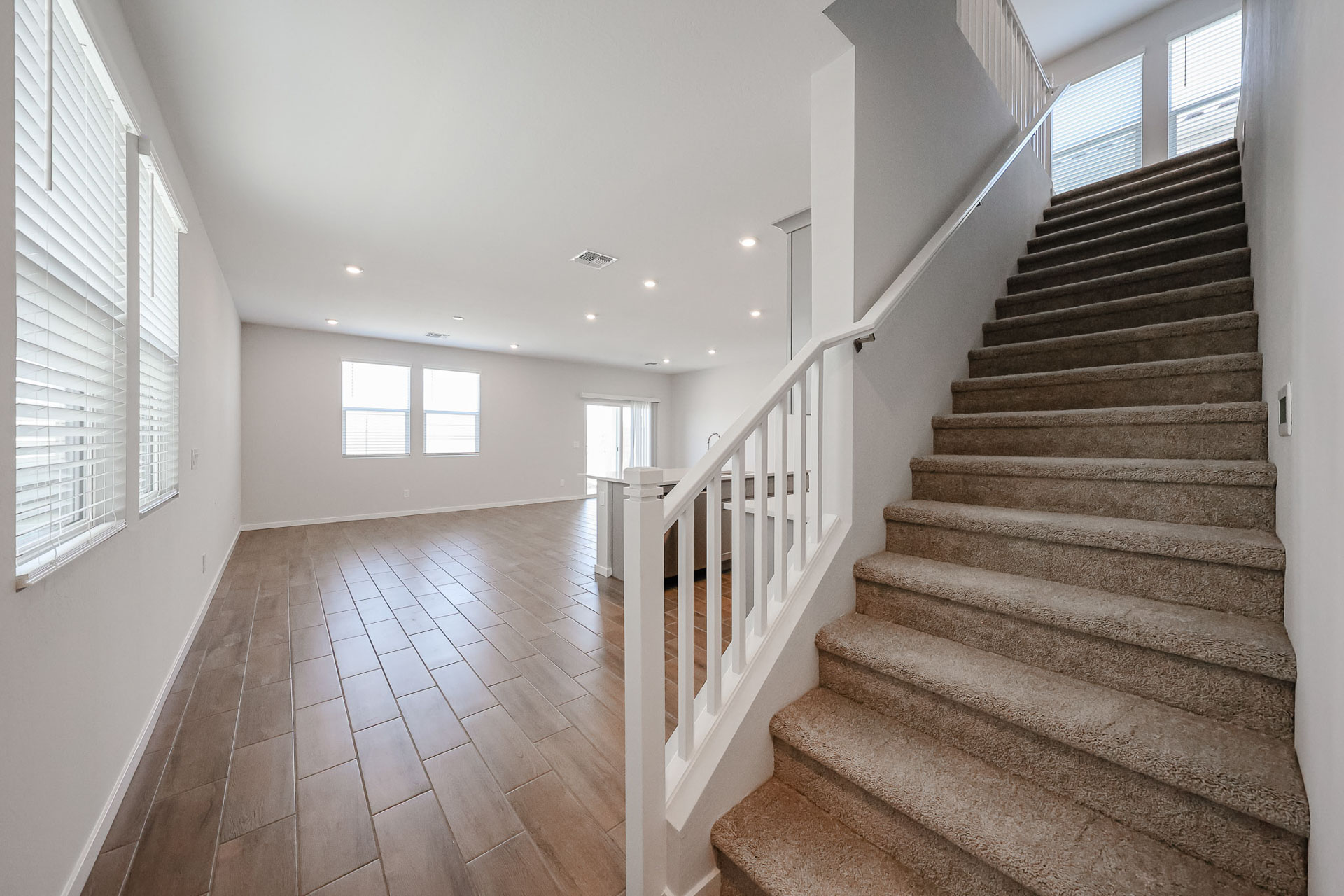 A staircase in a house.