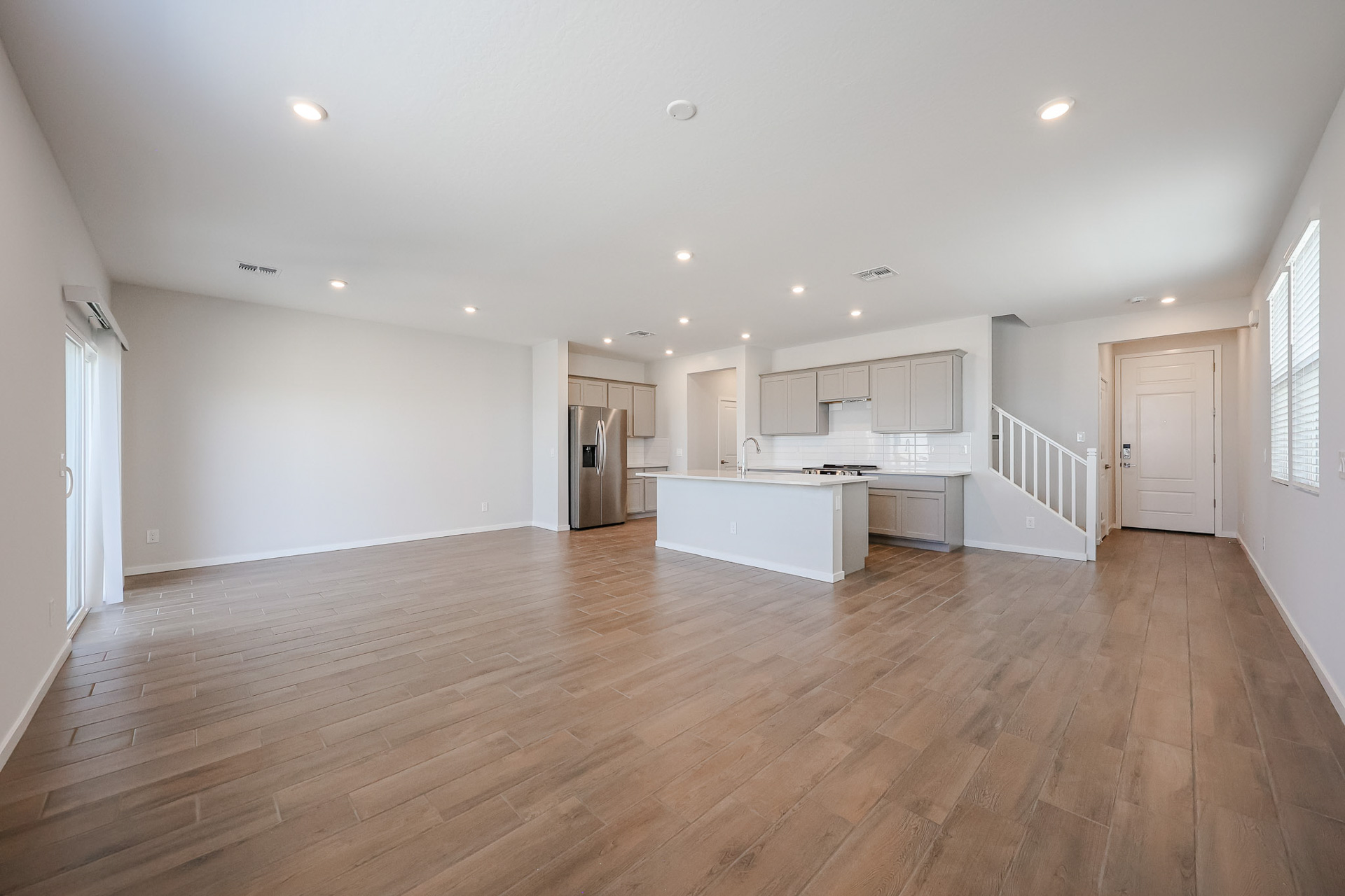 A large empty kitchen.