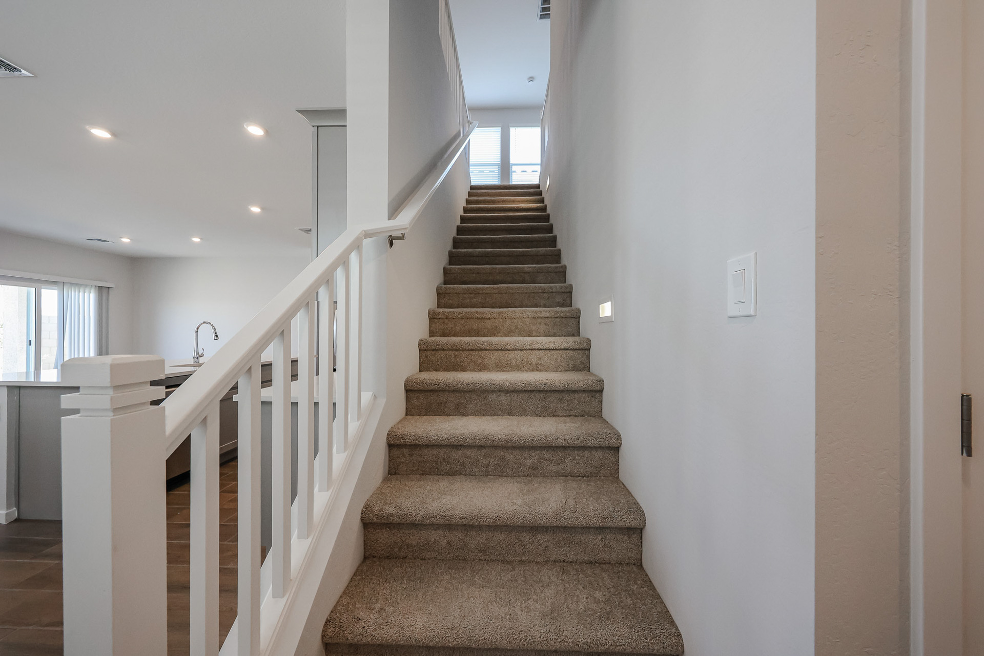 A staircase in a house.