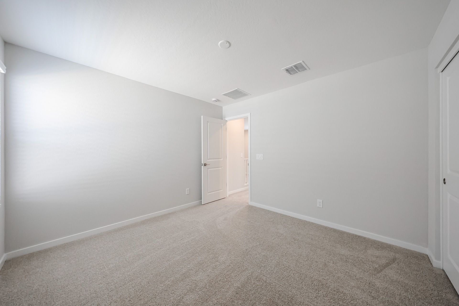A room with white walls.