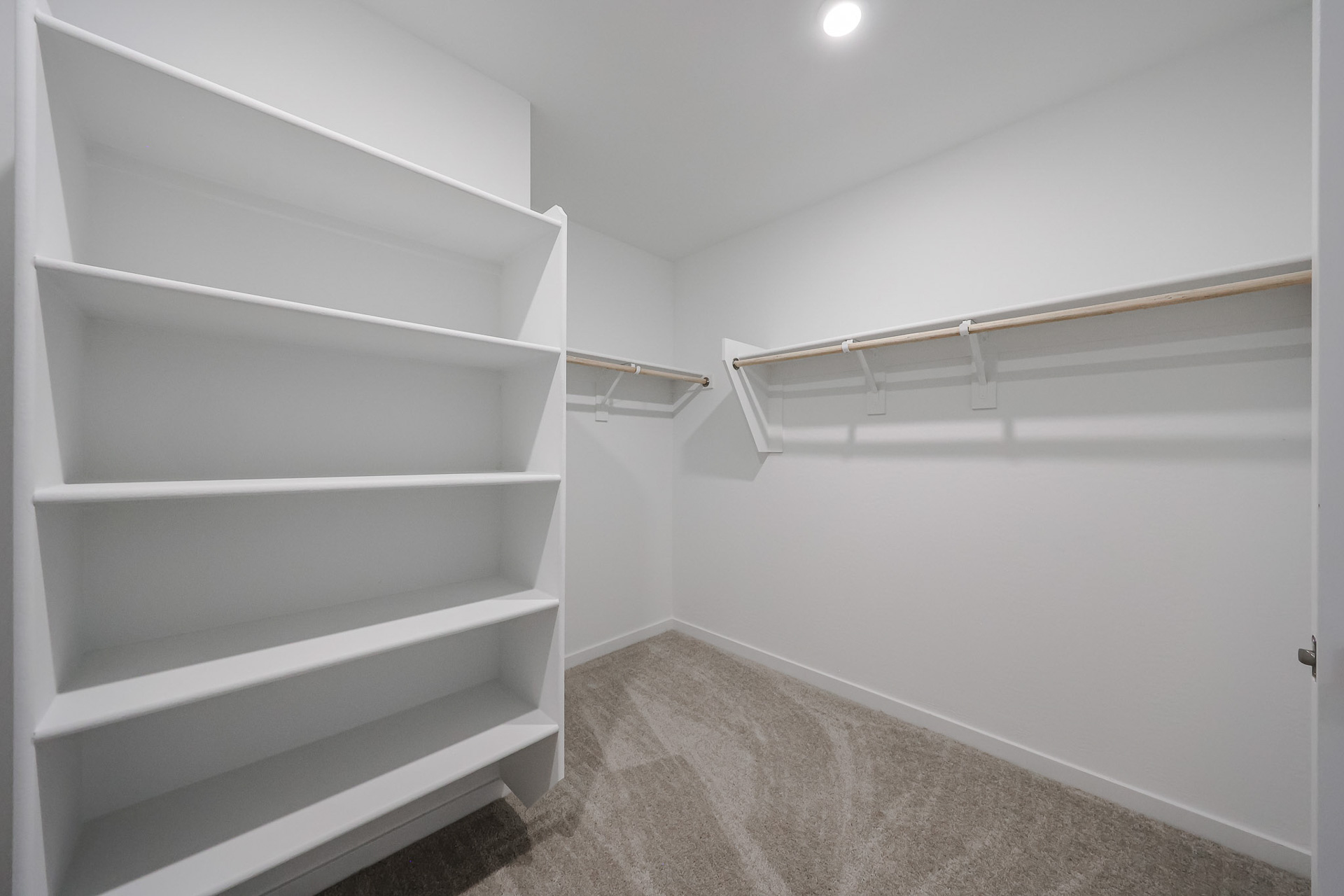 A white shelving unit.