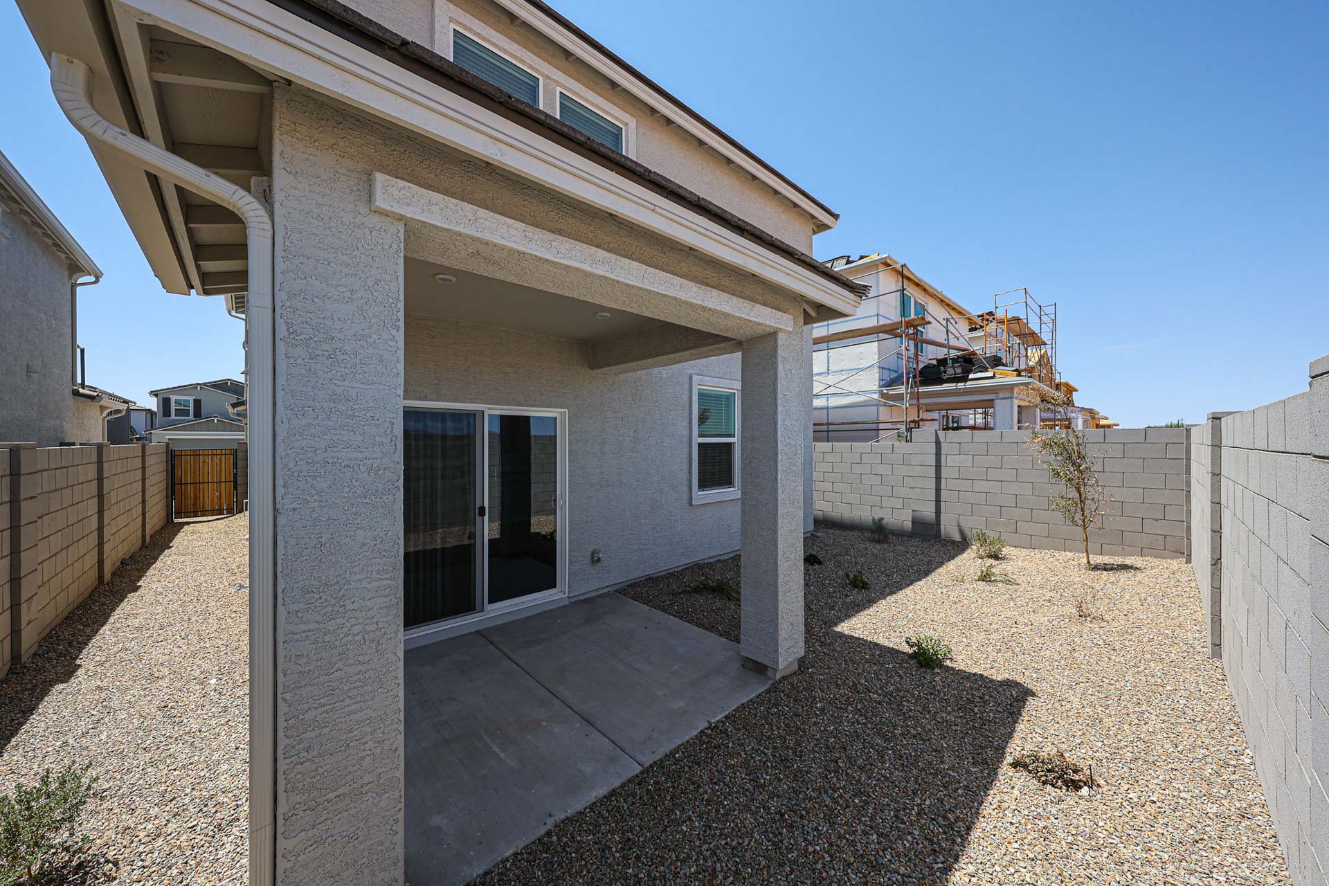 A house with a garage.