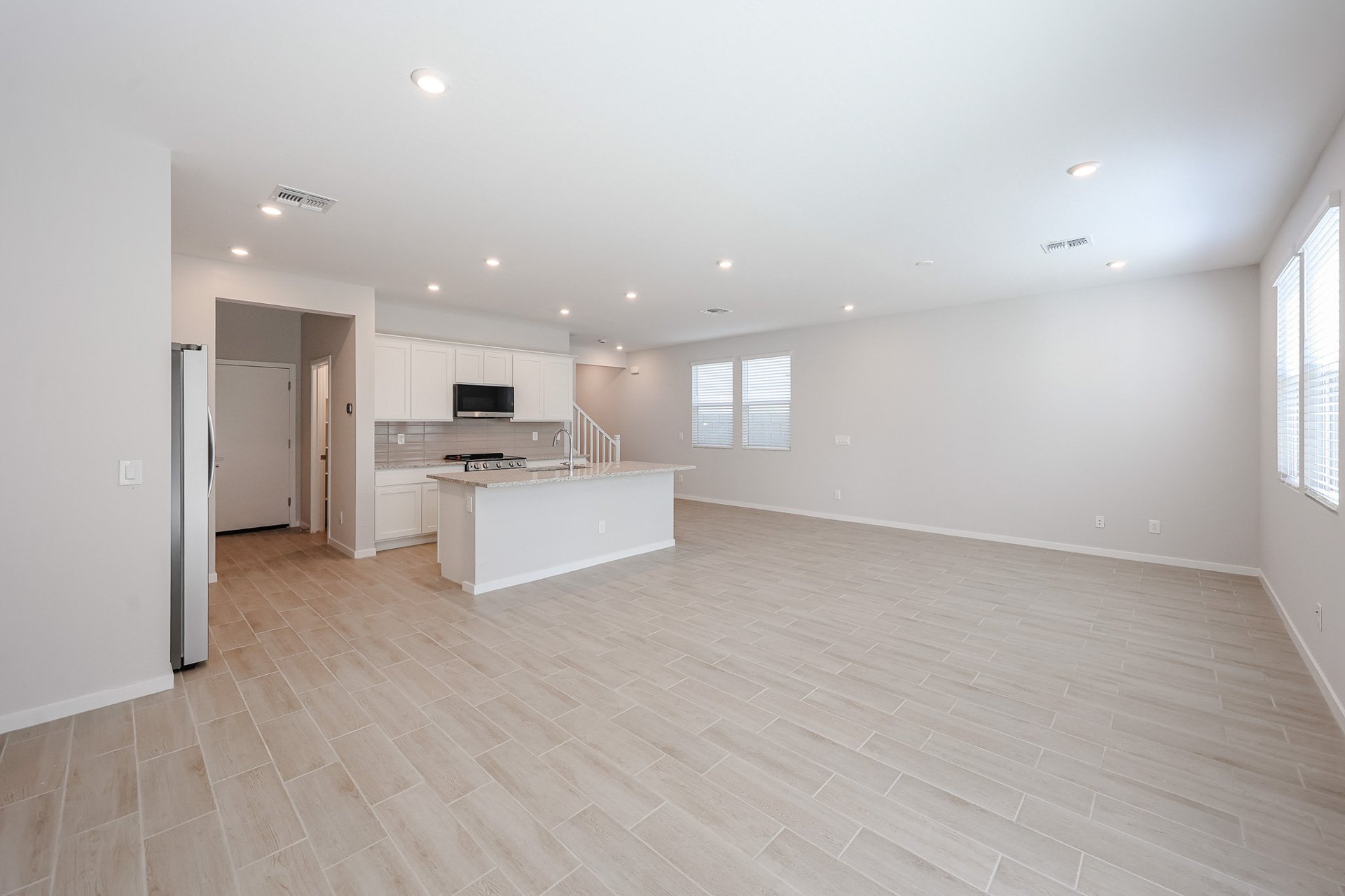 A large empty kitchen.