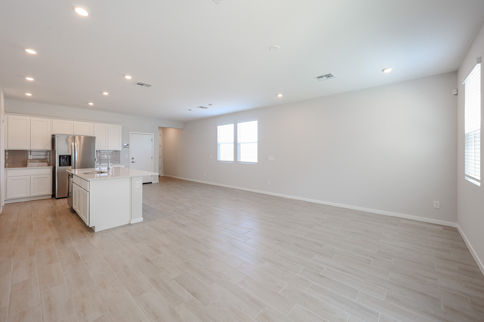 A large empty kitchen.