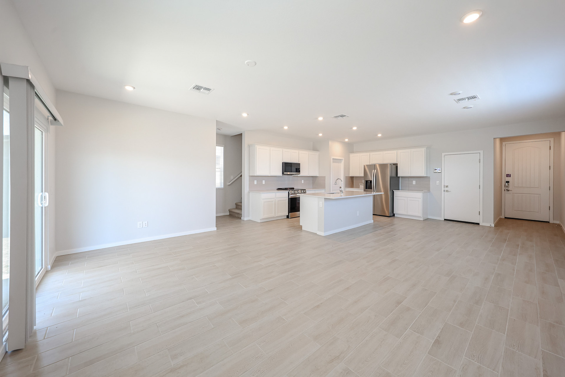A large empty kitchen.