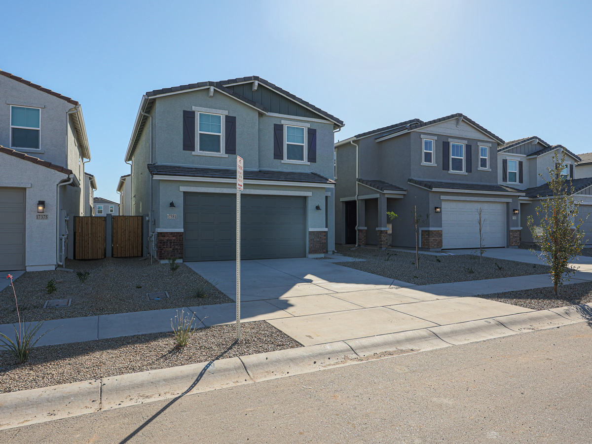 A house with a garage.