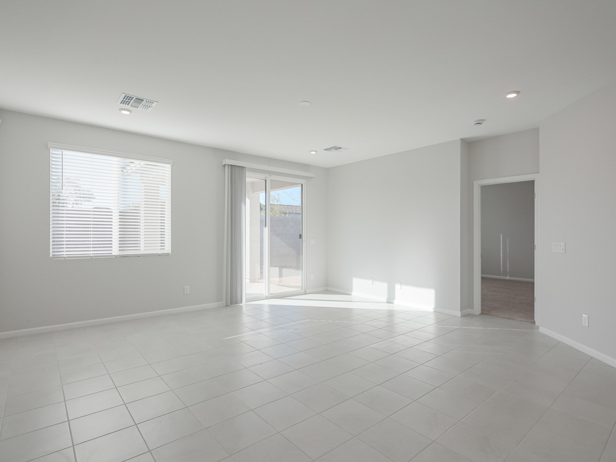 A room with white tile.