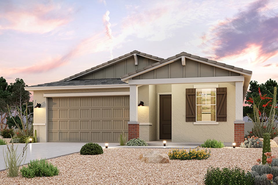 A house with a driveway.