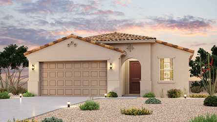 A house with a driveway.