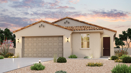 A house with a garage.