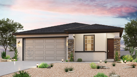 A house with a garage.