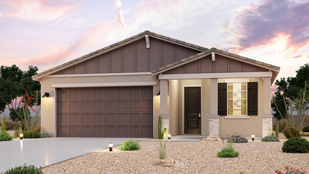 A house with a garage and a driveway.