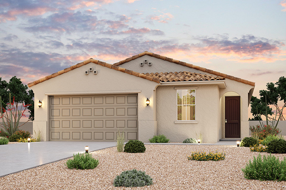 A house with a garage.