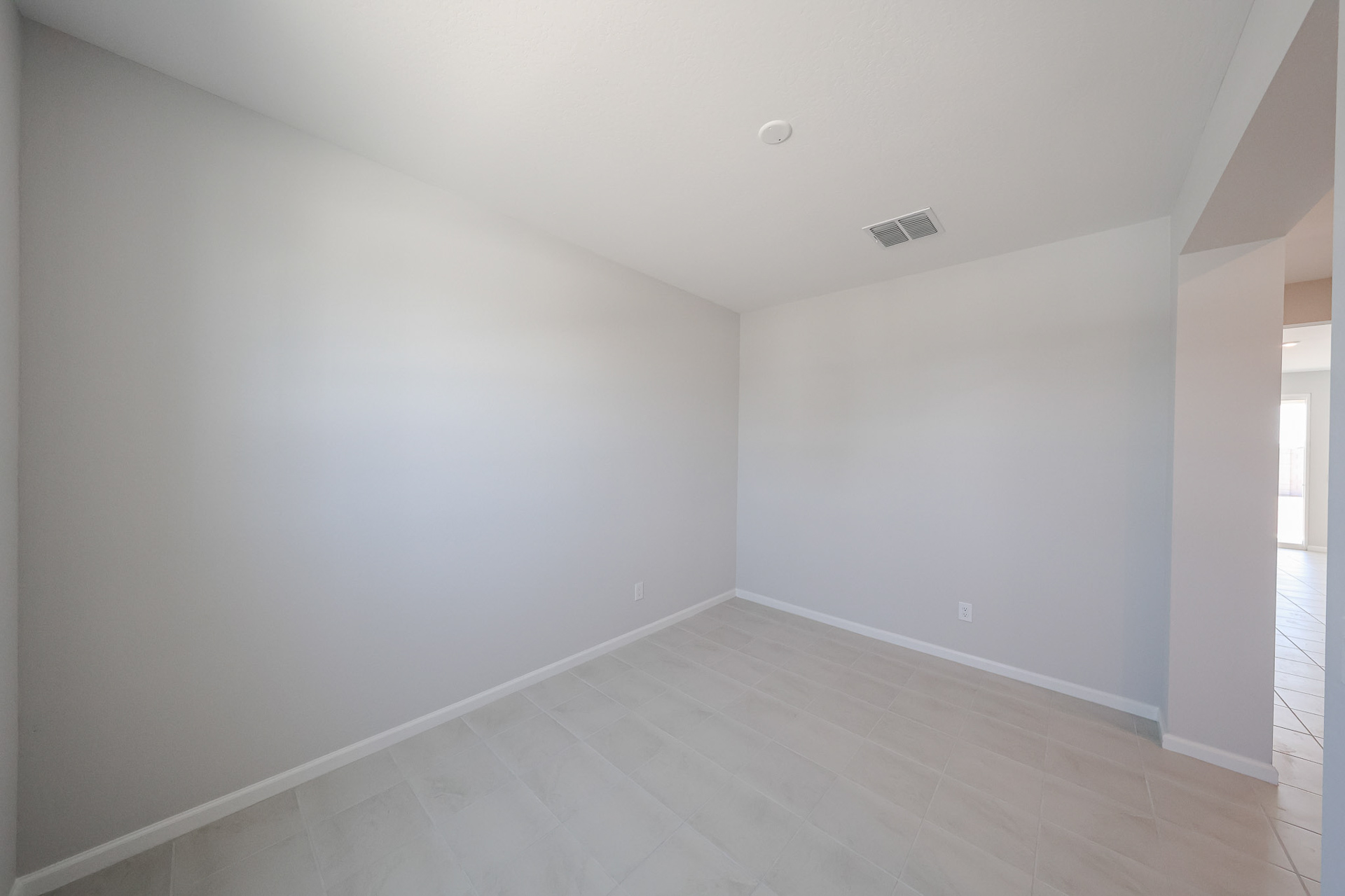 A room with white walls.