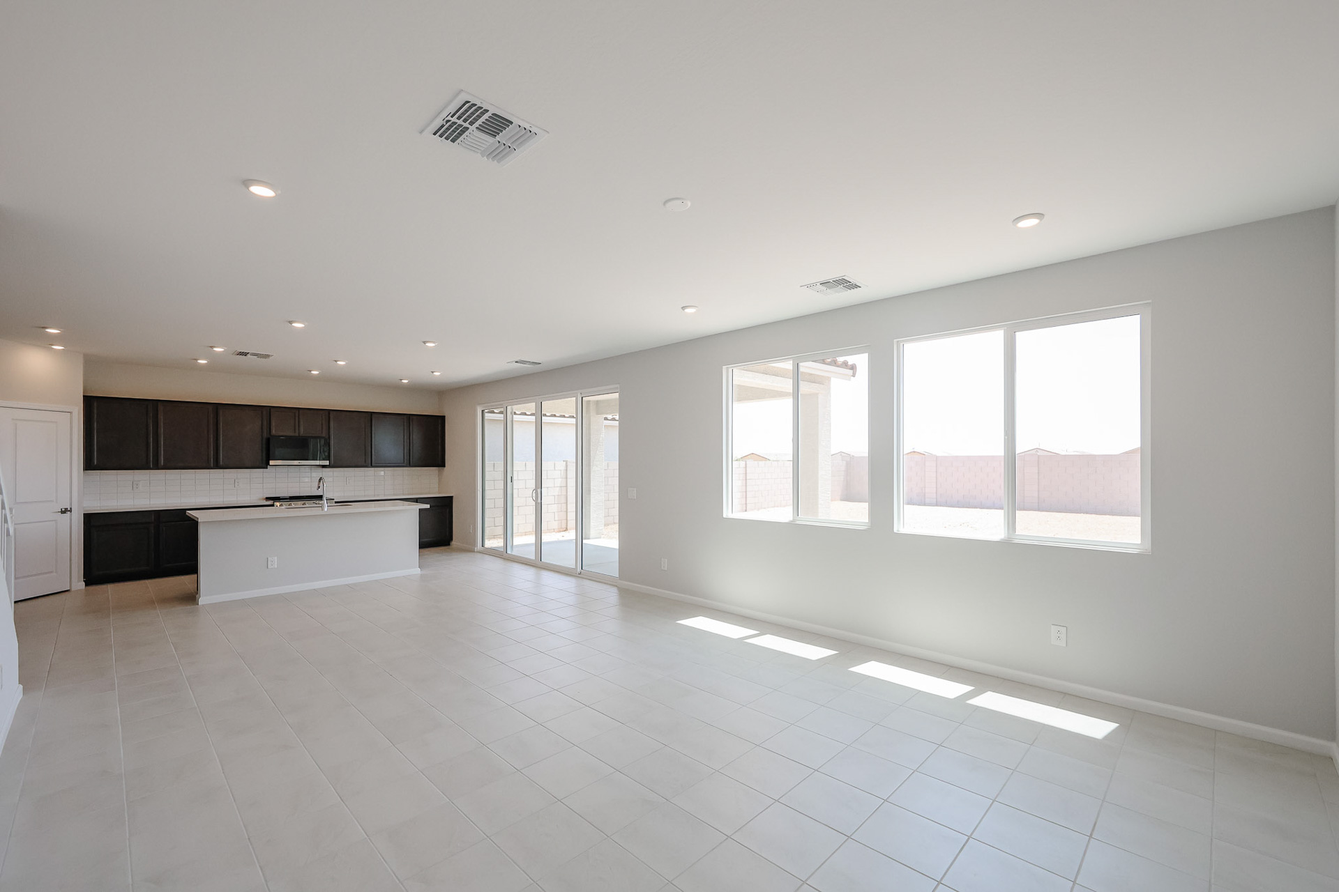 A large empty kitchen.