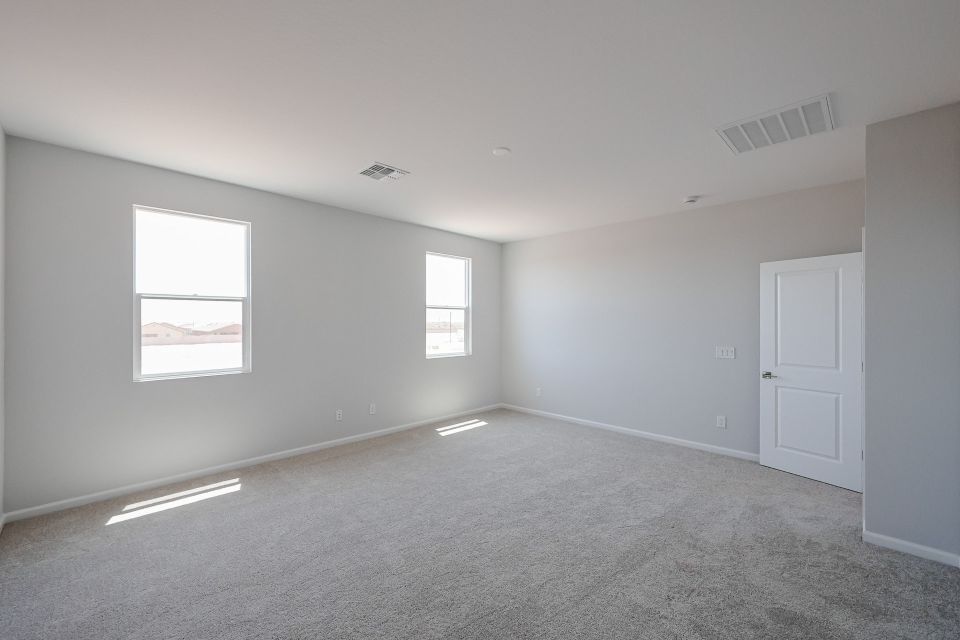 A room with white doors.