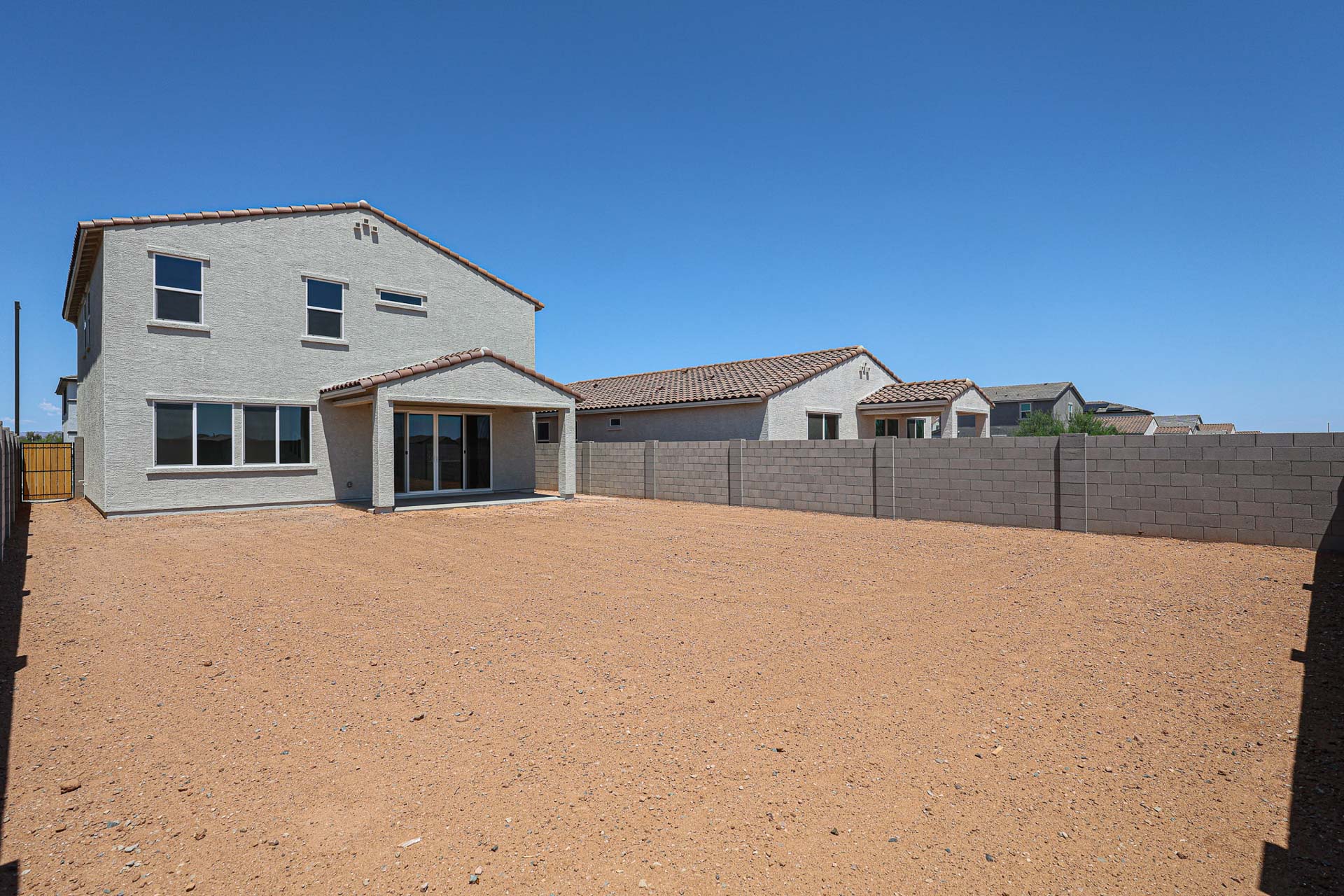 A building with a fence around it.