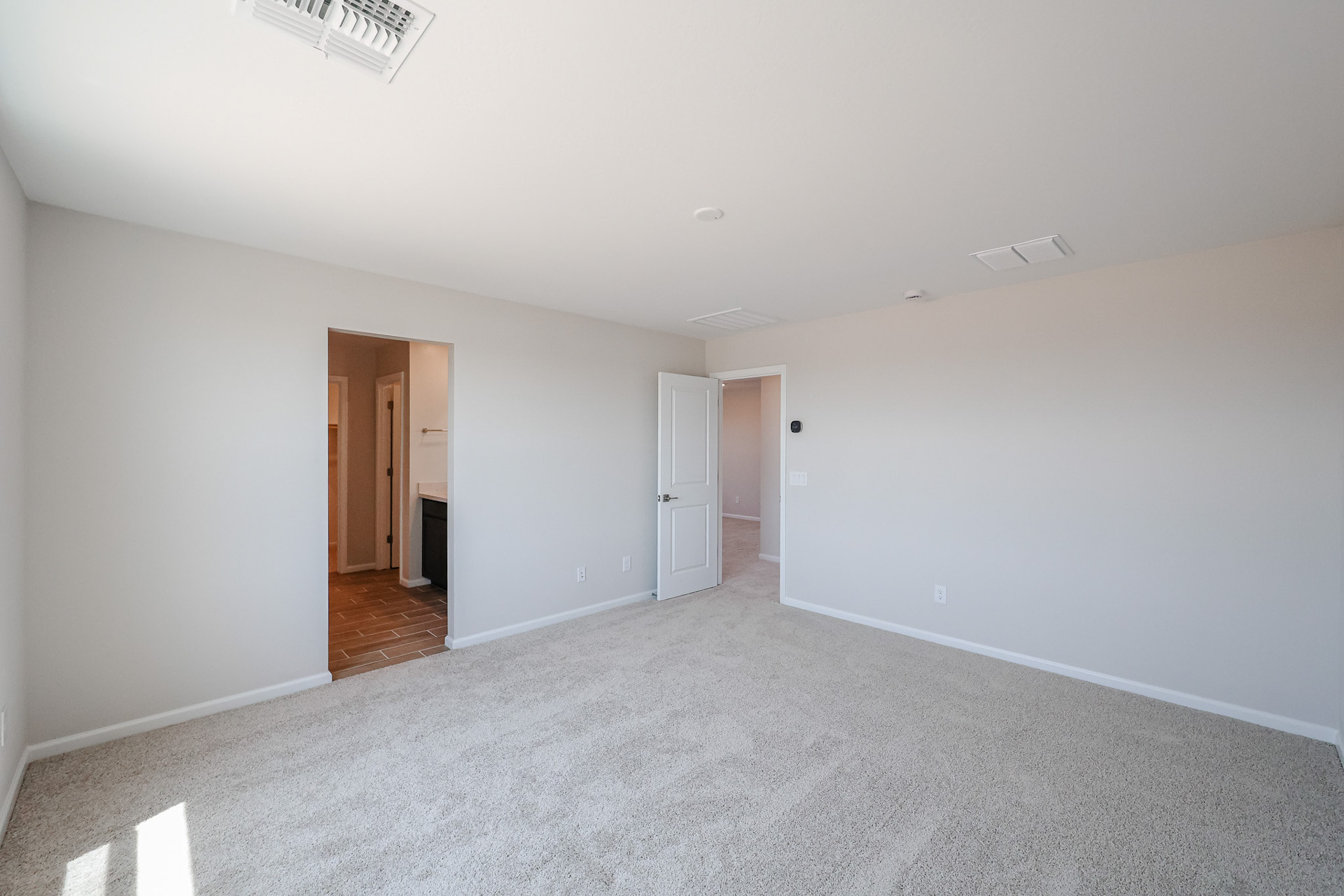 A room with white walls.