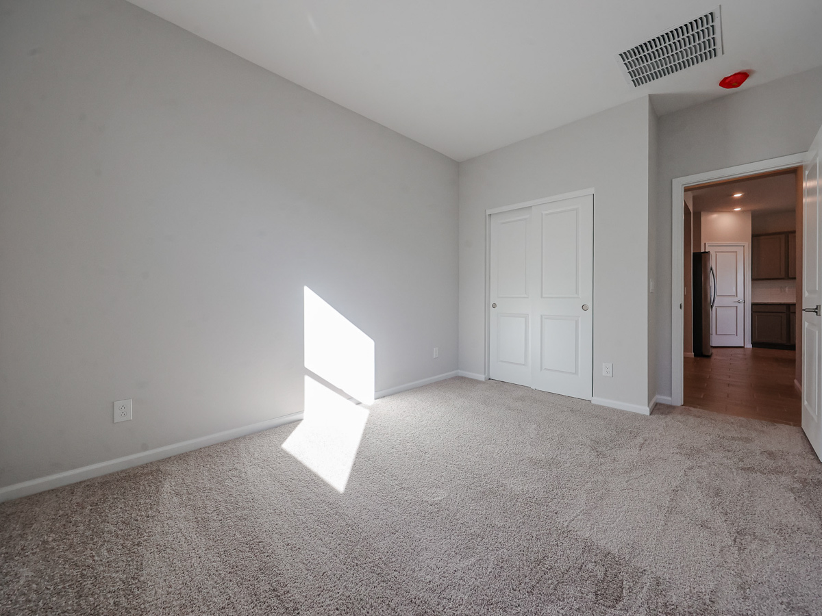 A room with white doors.