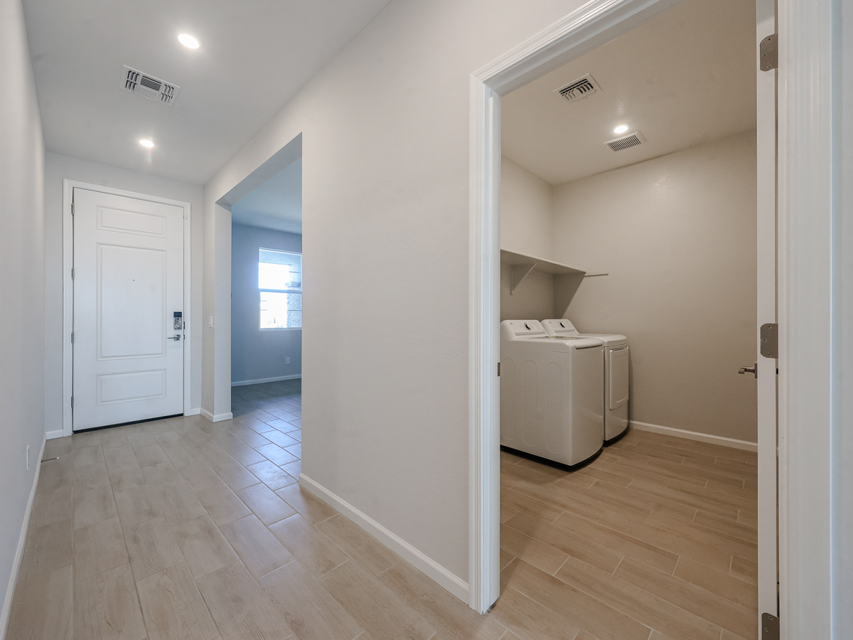 A room with white walls.