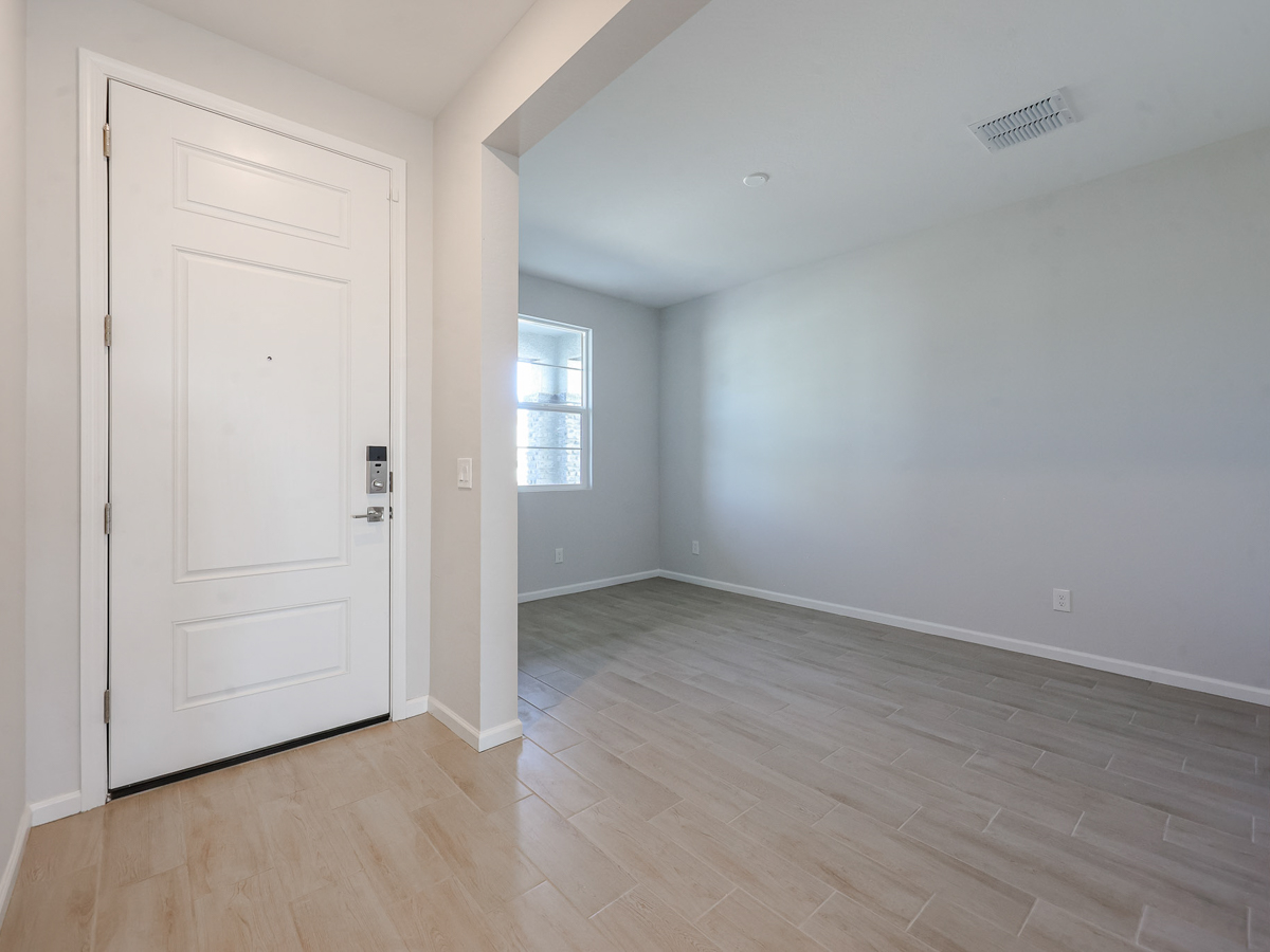 A room with white doors.