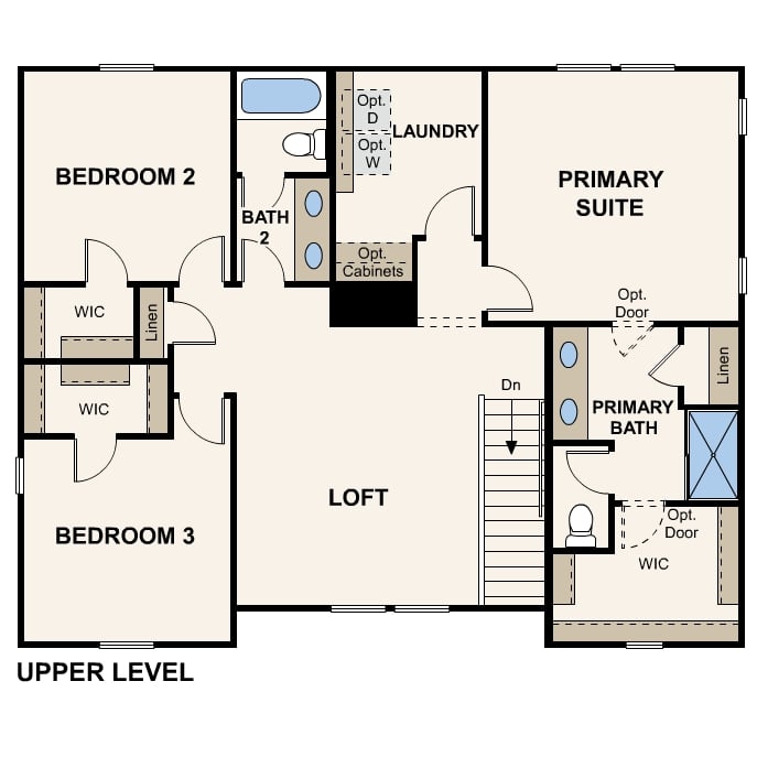 Architectural diagram, engineering drawing of 1-story home in Maricopa, AZ with optional 3-Car Garage and USDA Loans available near Amarillo Creek.